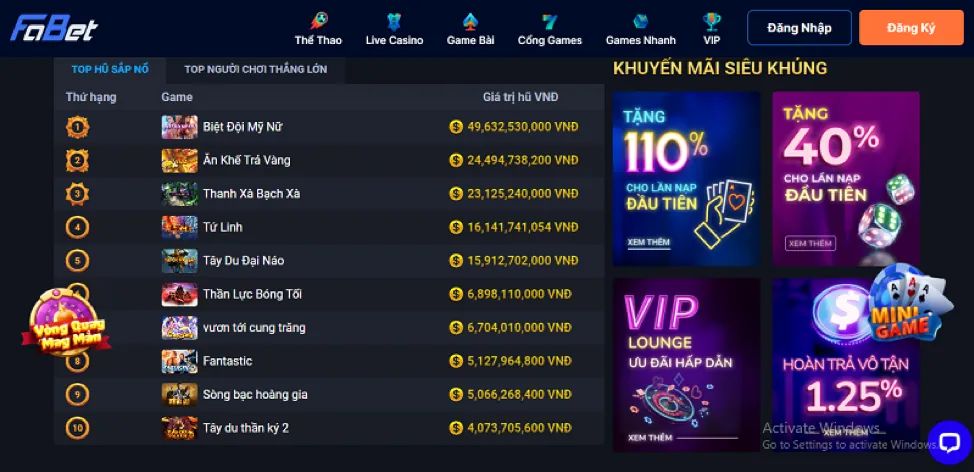 Hình ảnh minh họa trò chơi nổ hũ và jackpot